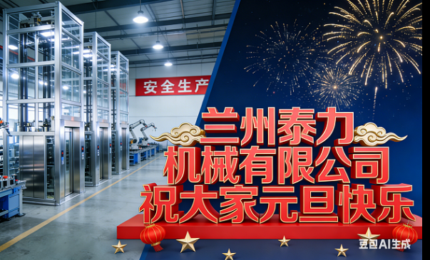 兰州泰力机械祝您元旦快乐，新年新气象，电梯新力量！